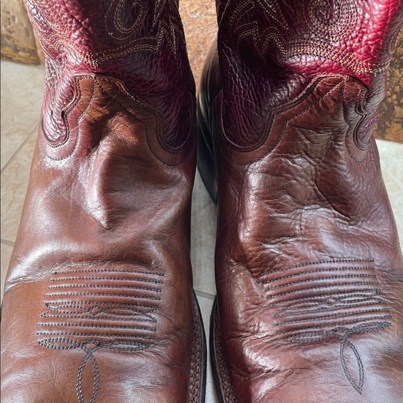 Moonshine Spirit Men Cowboy Boots Brown Red Leather Square Toe Size 11D
Western - Picture 5 of 14